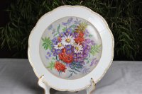 Meissen Wandteller ca. 35 cm "Blumendekor Rand mit Relief" 1.Wahl