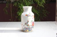 Meissen Vase im Dekor " Indicher Fels, Blumen und Vogelmalerei" ca. 29,5 cm hoch 1.Wahl